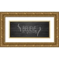 thumbnail image 1 of Kimberly, Allen 14x8 Gold Ornate Wood Framed with Double Matting Museum Art Print Titled - Believe in Yourself, 1 of 4