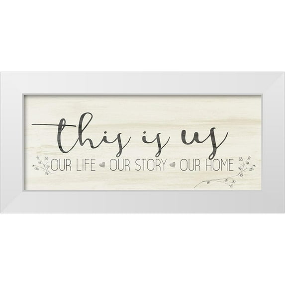 Kimberly, Allen 14x8 White Modern Wood Framed Museum Art Print Titled - This is Us