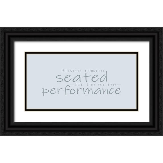 Kimberly, Allen 14x9 Black Ornate Wood Framed with Double Matting Museum Art Print Titled - Please Remain Seated
