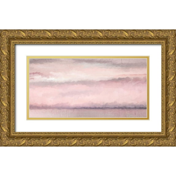 Kimberly, Allen 14x9 Gold Ornate Wood Framed with Double Matting Museum Art Print Titled - Blush Sky