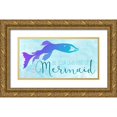 thumbnail image 1 of Kimberly, Allen 14x9 Gold Ornate Wood Framed with Double Matting Museum Art Print Titled - Mermaids 1, 1 of 4