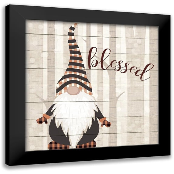 Kimberly, Allen 15x15 Black Modern Framed Museum Art Print Titled - Autumn Gnomes 3