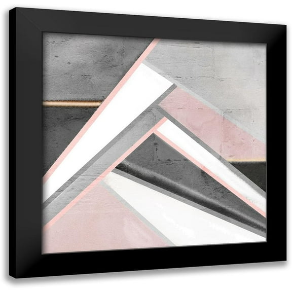 Kimberly, Allen 15x15 Black Modern Framed Museum Art Print Titled - Blush Geo