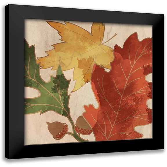 Kimberly, Allen 15x15 Black Modern Framed Museum Art Print Titled - Fall Leaves Square 2