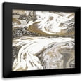 thumbnail image 1 of Kimberly, Allen 15x15 Black Modern Framed Museum Art Print Titled - Golden Swirl 2, 1 of 5