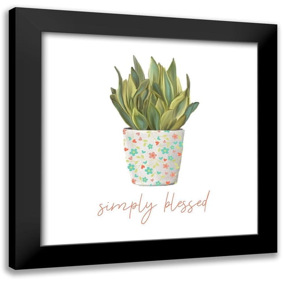 Kimberly, Allen 15x15 Black Modern Framed Museum Art Print Titled - Greens 2