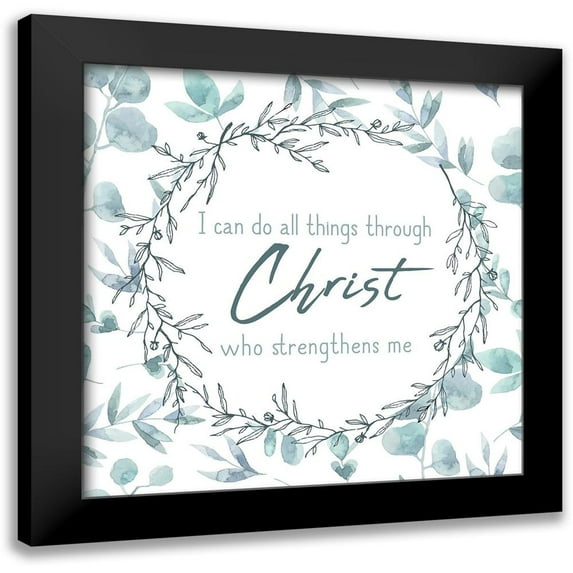 Kimberly, Allen 15x15 Black Modern Framed Museum Art Print Titled - I can Do All Things