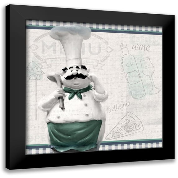 Kimberly, Allen 15x15 Black Modern Framed Museum Art Print Titled - In the Kitchen 1