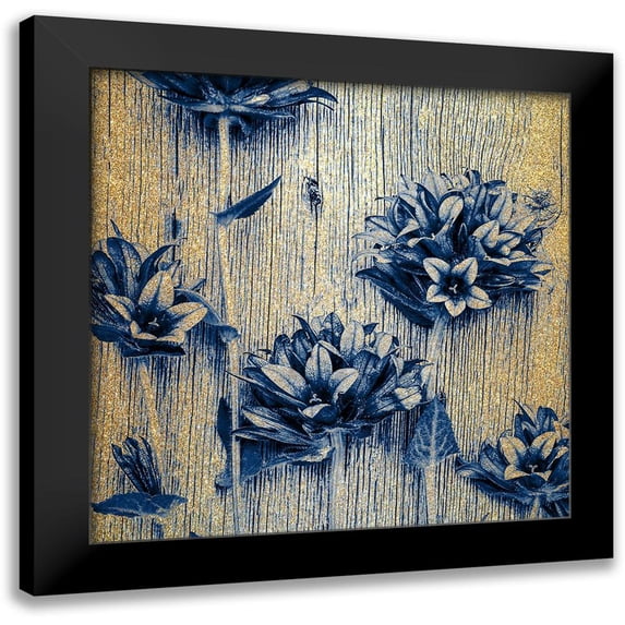 Kimberly, Allen 15x15 Black Modern Framed Museum Art Print Titled - Indigo Gold 1