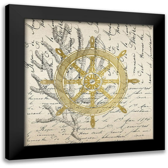 Kimberly, Allen 15x15 Black Modern Framed Museum Art Print Titled - Letters to the Sea 1