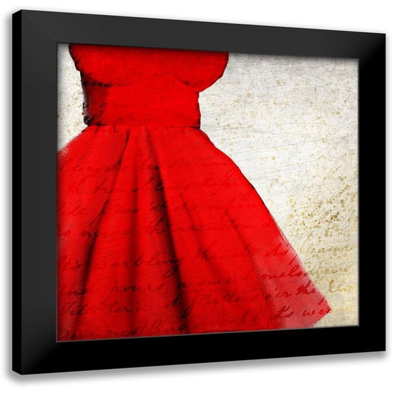 Kimberly, Allen 15x15 Black Modern Framed Museum Art Print Titled - Little Red Dress