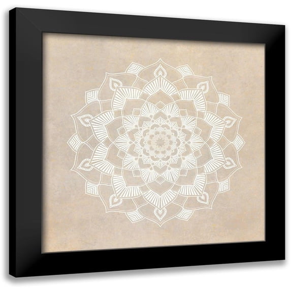 Kimberly, Allen 15x15 Black Modern Framed Museum Art Print Titled - Mandala Animal 1