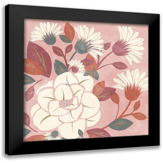 Kimberly, Allen 15x15 Black Modern Framed Museum Art Print Titled - Morning Floral