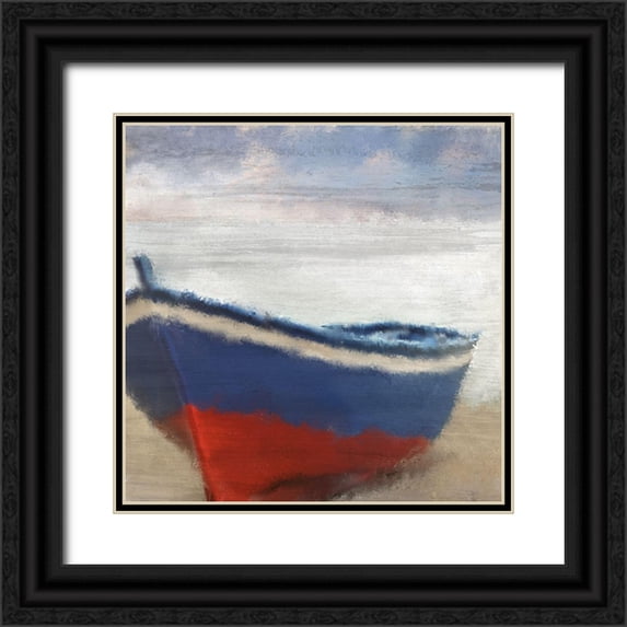 Kimberly, Allen 15x15 Black Ornate Wood Framed with Double Matting Museum Art Print Titled - A Beached Old Red
