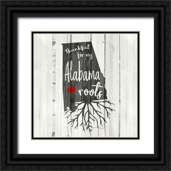 Kimberly, Allen 15x15 Black Ornate Wood Framed with Double Matting Museum Art Print Titled - AL Roots