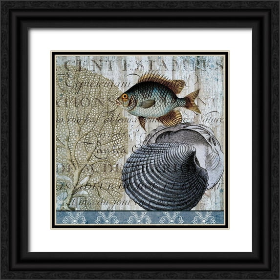 Kimberly, Allen 15x15 Black Ornate Wood Framed with Double Matting Museum Art Print Titled - Beyond Sea 2