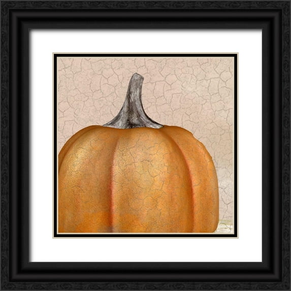 Kimberly, Allen 15x15 Black Ornate Wood Framed with Double Matting Museum Art Print Titled - Copper Pumpkin