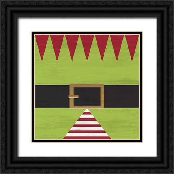 Kimberly, Allen 15x15 Black Ornate Wood Framed with Double Matting Museum Art Print Titled - Elf Shirt