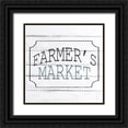 thumbnail image 1 of Kimberly, Allen 15x15 Black Ornate Wood Framed with Double Matting Museum Art Print Titled - Farmers Market, 1 of 4