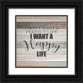 thumbnail image 1 of Kimberly, Allen 15x15 Black Ornate Wood Framed with Double Matting Museum Art Print Titled - Happy Life, 1 of 4