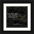thumbnail image 1 of Kimberly, Allen 15x15 Black Ornate Wood Framed with Double Matting Museum Art Print Titled - I Can Black Square, 1 of 4
