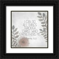 thumbnail image 1 of Kimberly, Allen 15x15 Black Ornate Wood Framed with Double Matting Museum Art Print Titled - I Can Do All Things Floral, 1 of 4