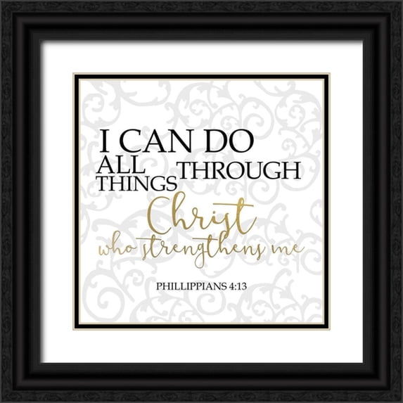 Kimberly, Allen 15x15 Black Ornate Wood Framed with Double Matting Museum Art Print Titled - I Can Square