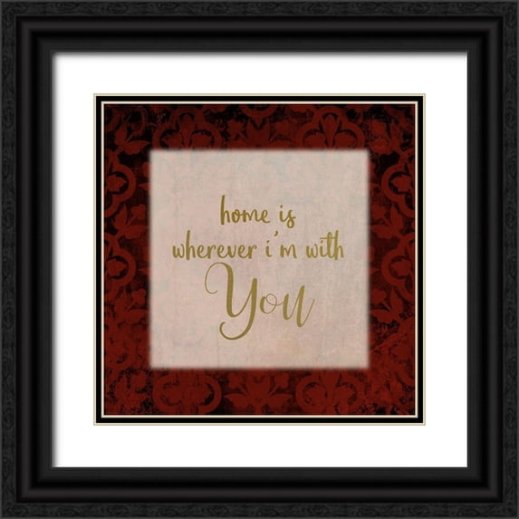Kimberly, Allen 15x15 Black Ornate Wood Framed with Double Matting Museum Art Print Titled - Love and Home 3
