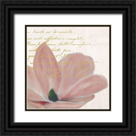 Kimberly, Allen 15x15 Black Ornate Wood Framed with Double Matting Museum Art Print Titled - Magnolia 1
