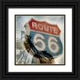 thumbnail image 1 of Kimberly, Allen 15x15 Black Ornate Wood Framed with Double Matting Museum Art Print Titled - Route 66 Riding, 1 of 4