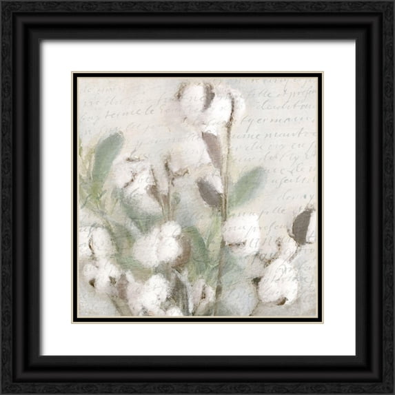 Kimberly, Allen 15x15 Black Ornate Wood Framed with Double Matting Museum Art Print Titled - Soft Cotton 2