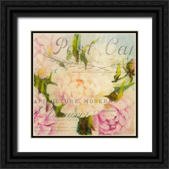 Kimberly, Allen 15x15 Black Ornate Wood Framed with Double Matting Museum Art Print Titled - Summer Blooming C