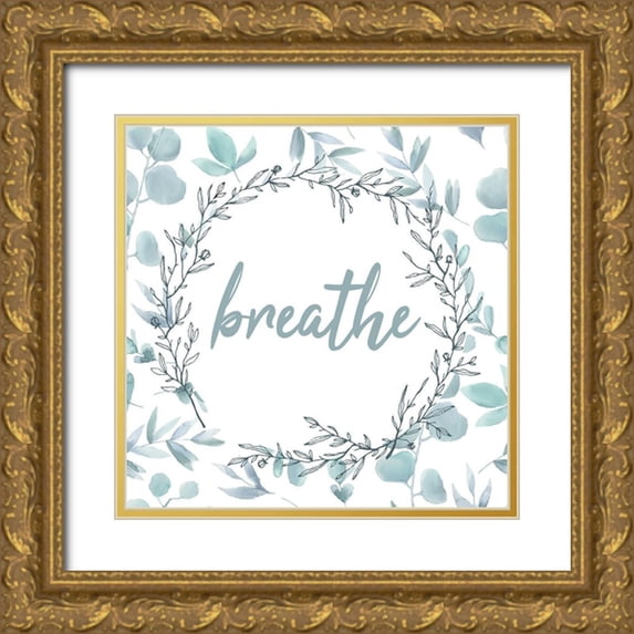 Kimberly, Allen 15x15 Gold Ornate Wood Framed with Double Matting Museum Art Print Titled - Blue Bath 4