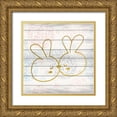 thumbnail image 1 of Kimberly, Allen 15x15 Gold Ornate Wood Framed with Double Matting Museum Art Print Titled - Bunny Love 2, 1 of 4