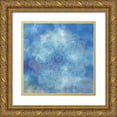 thumbnail image 1 of Kimberly, Allen 15x15 Gold Ornate Wood Framed with Double Matting Museum Art Print Titled - Deep Blue Mandala 1, 1 of 4