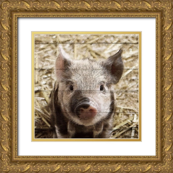 Kimberly, Allen 15x15 Gold Ornate Wood Framed with Double Matting Museum Art Print Titled - Farm Life 2