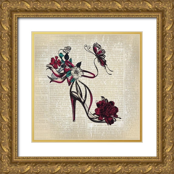 Kimberly, Allen 15x15 Gold Ornate Wood Framed with Double Matting Museum Art Print Titled - High Heel News 3
