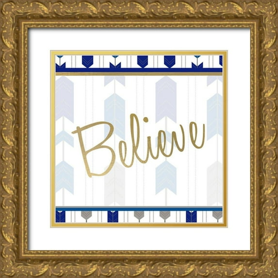 Kimberly, Allen 15x15 Gold Ornate Wood Framed with Double Matting Museum Art Print Titled - Indigo Dreamer 4