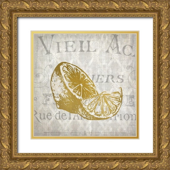 Kimberly, Allen 15x15 Gold Ornate Wood Framed with Double Matting Museum Art Print Titled - Lemon Latice 2