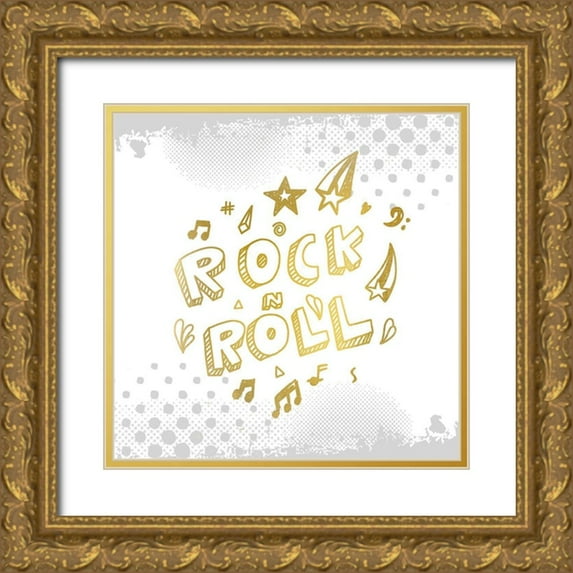 Kimberly, Allen 15x15 Gold Ornate Wood Framed with Double Matting Museum Art Print Titled - Lets Play Gold 5