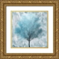 thumbnail image 1 of Kimberly, Allen 15x15 Gold Ornate Wood Framed with Double Matting Museum Art Print Titled - Teal Fall, 1 of 4