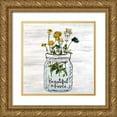 thumbnail image 1 of Kimberly, Allen 15x15 Gold Ornate Wood Framed with Double Matting Museum Art Print Titled - Wildflower Jar 4, 1 of 4