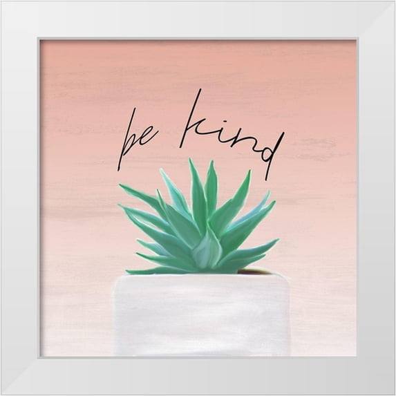 Kimberly, Allen 15x15 White Modern Wood Framed Museum Art Print Titled - Brave and Kind 2