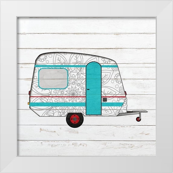 Kimberly, Allen 15x15 White Modern Wood Framed Museum Art Print Titled - Camper Life 1