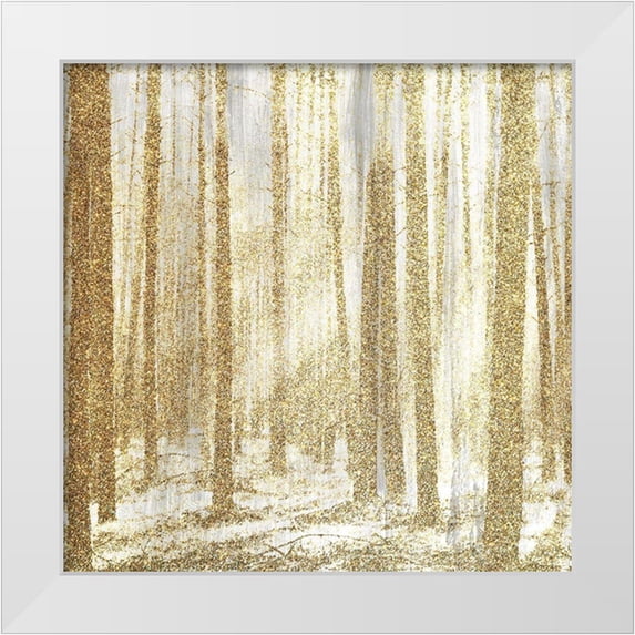 Kimberly, Allen 15x15 White Modern Wood Framed Museum Art Print Titled - Forest of Gold 1