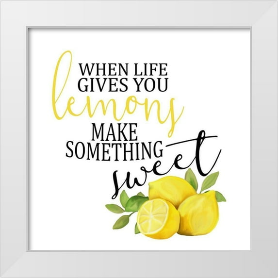 Kimberly, Allen 15x15 White Modern Wood Framed Museum Art Print Titled - Fresh Lemons 6