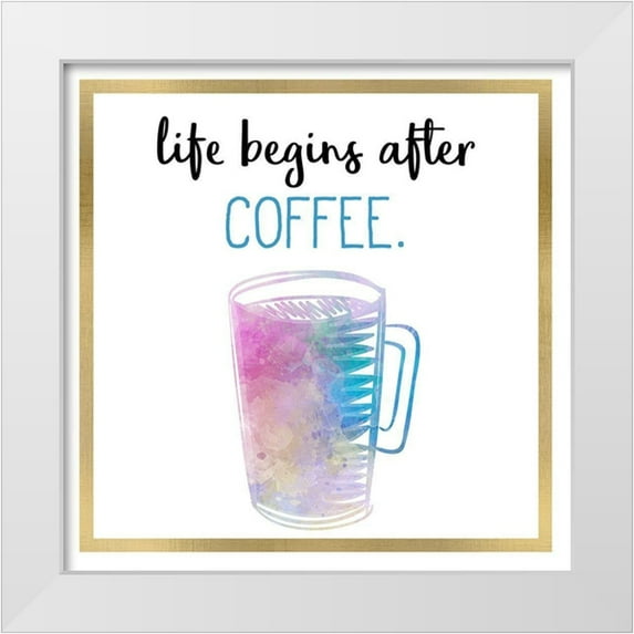 Kimberly, Allen 15x15 White Modern Wood Framed Museum Art Print Titled - Just Coffee 6