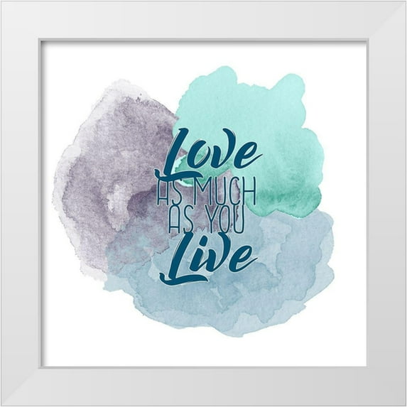 Kimberly, Allen 15x15 White Modern Wood Framed Museum Art Print Titled - Laugh Love 2