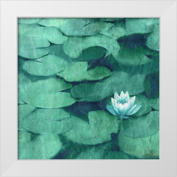 Kimberly, Allen 15x15 White Modern Wood Framed Museum Art Print Titled - Lotus Blossom