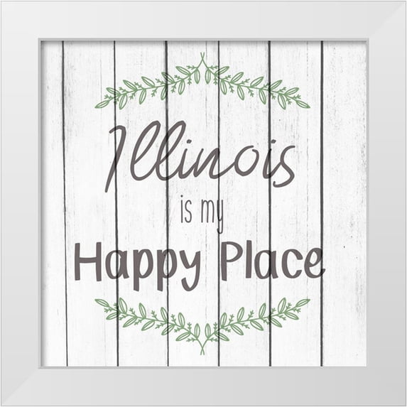 Kimberly, Allen 15x15 White Modern Wood Framed Museum Art Print Titled - My Happy Place IL